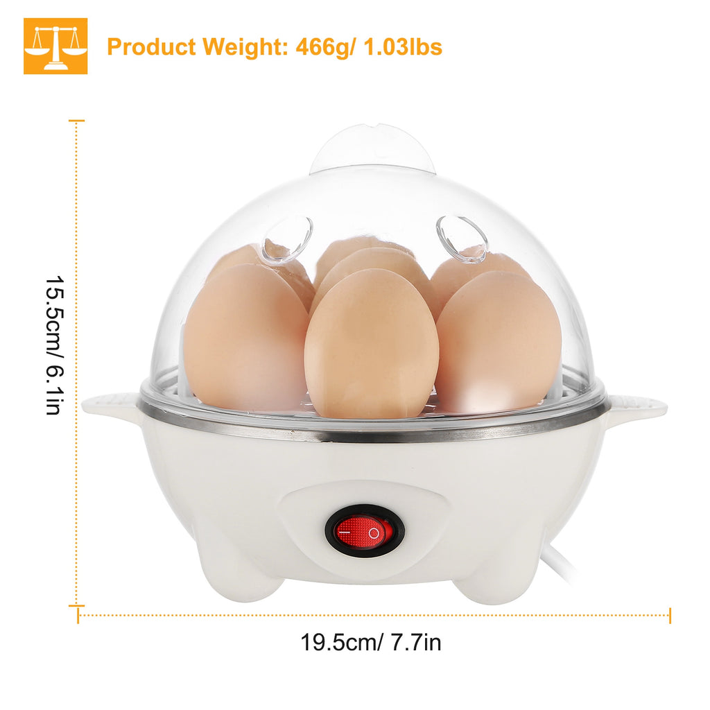 Electric Egg Cooker 7-Capacity | Hard-Boiled with Auto-Off