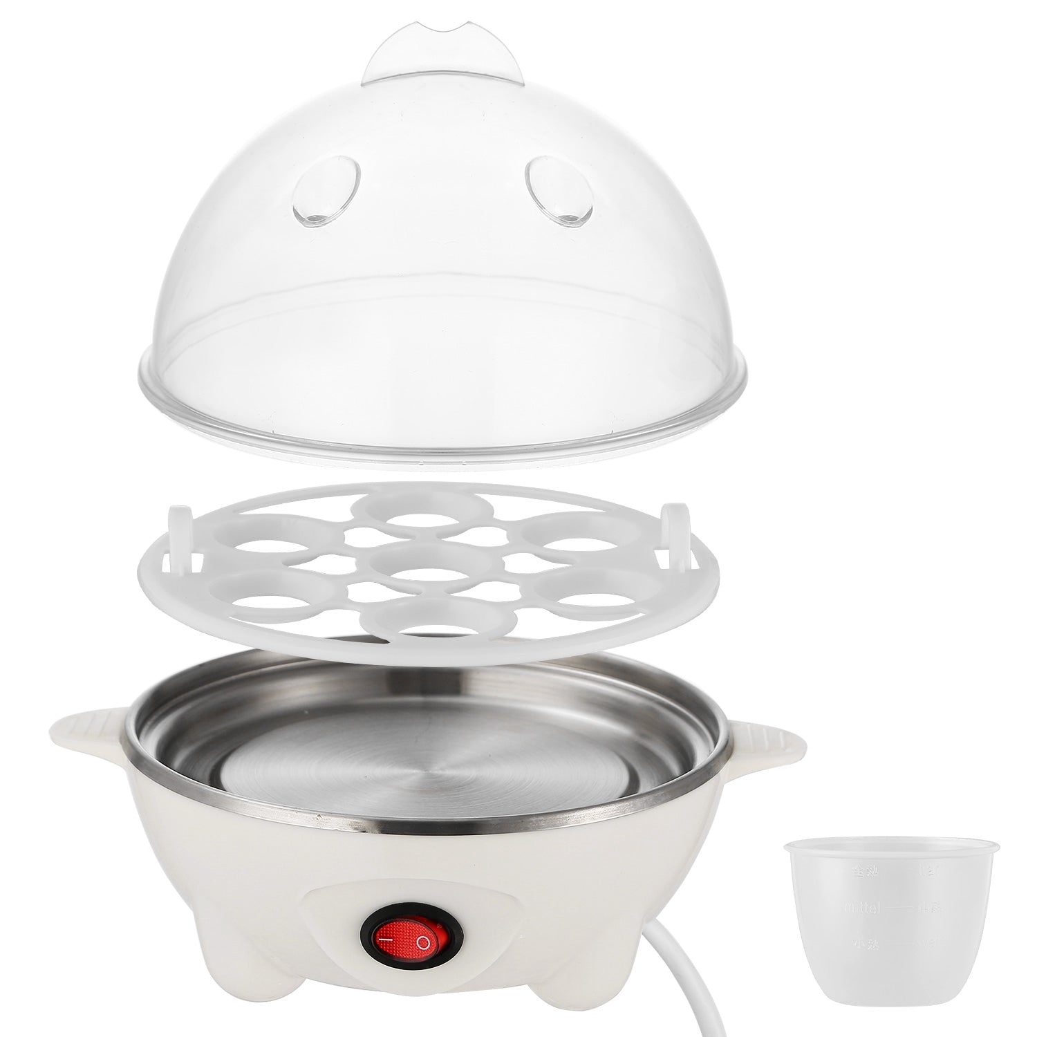 Electric Egg Cooker 7-Capacity | Hard-Boiled with Auto-Off