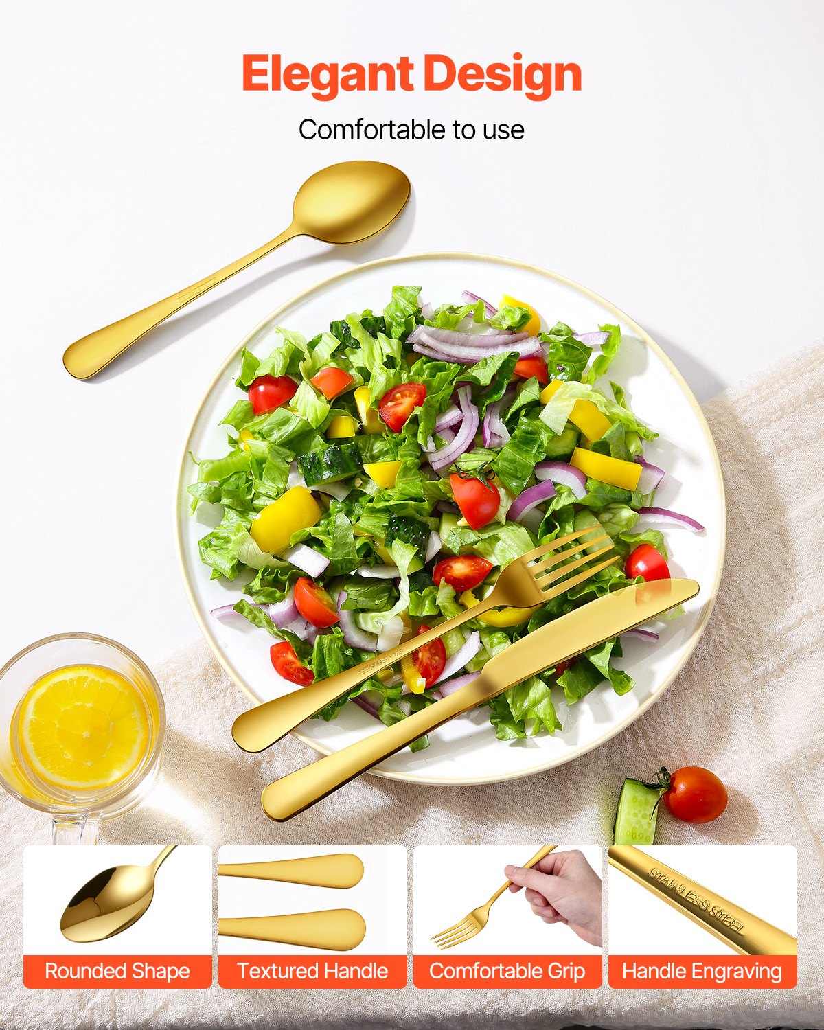Silverware Set Stainless Steel Cutlery Flatware Utensil Kitchen 100-Piece