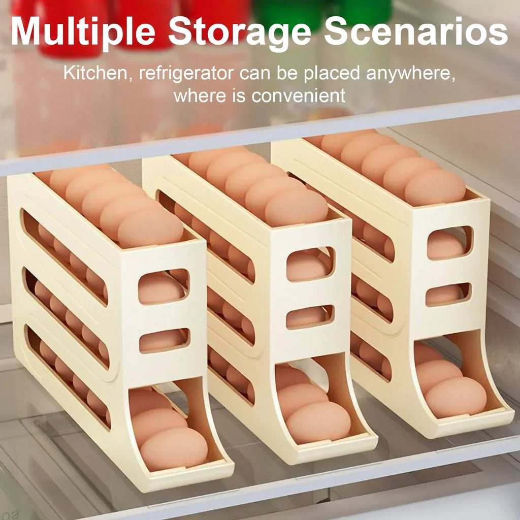 Refrigerator 4-Layer Automatic Egg Roller Sliding Egg