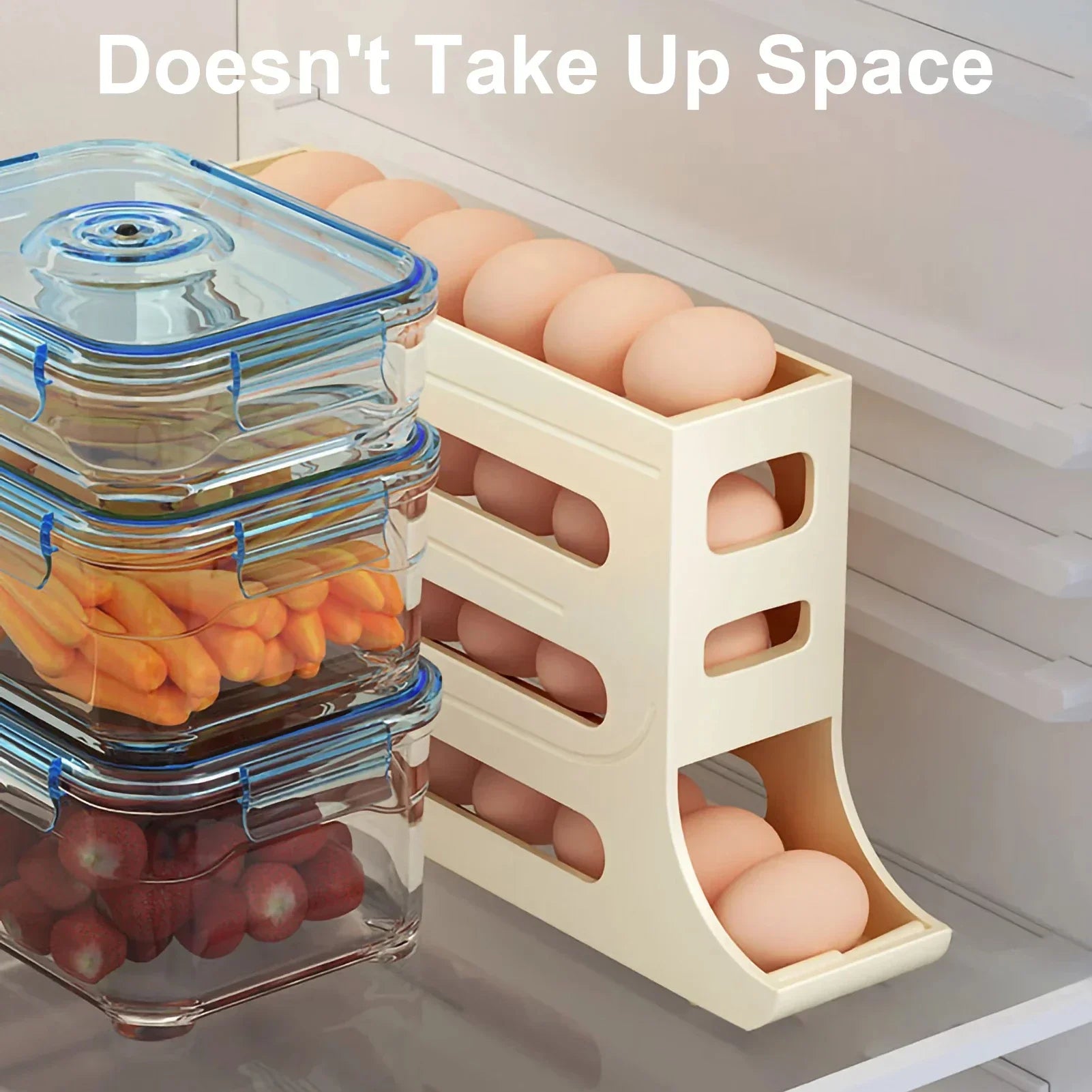 Refrigerator 4-Layer Automatic Egg Roller Sliding Egg