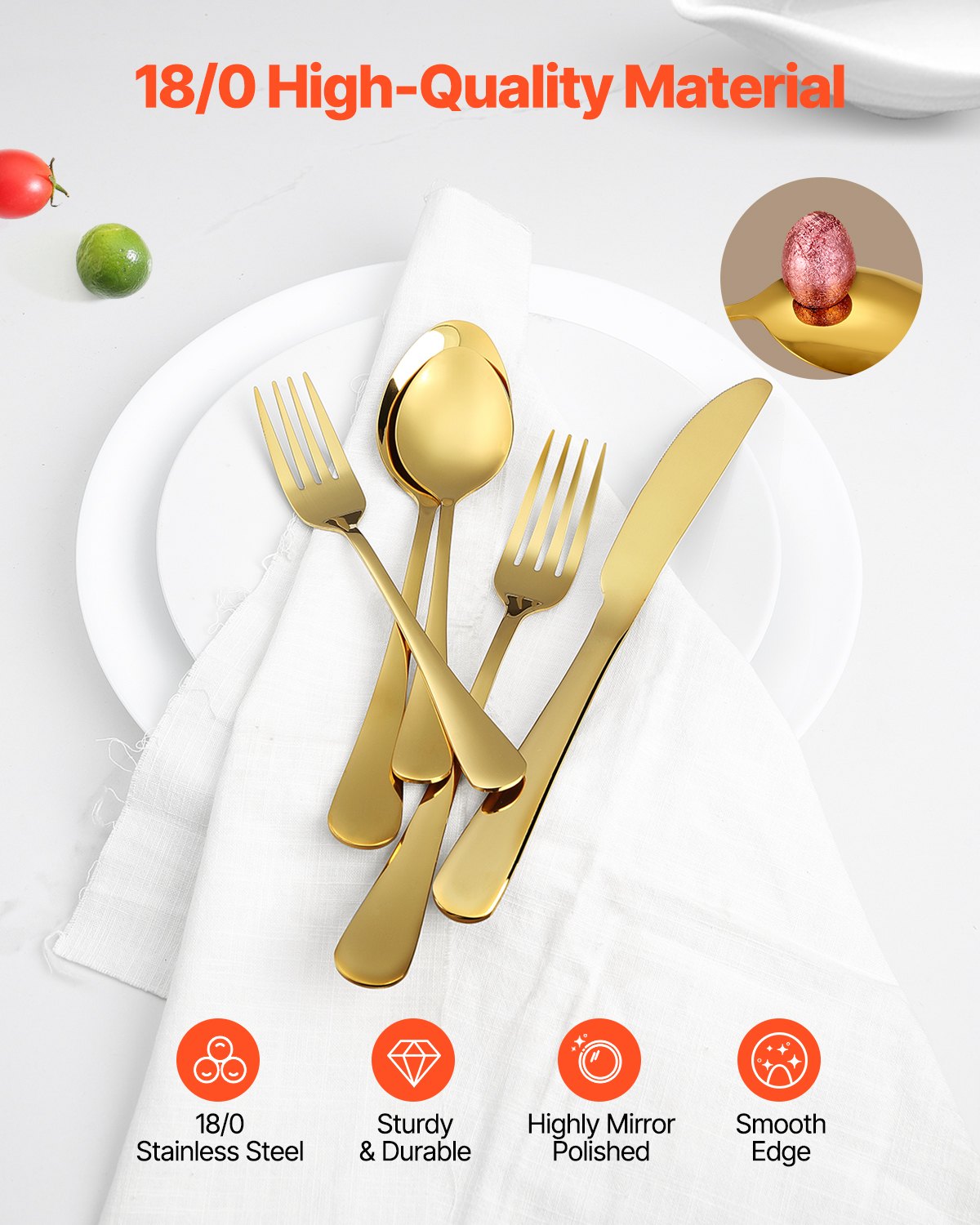 Silverware Set Stainless Steel Cutlery Flatware Utensil Kitchen 100-Piece