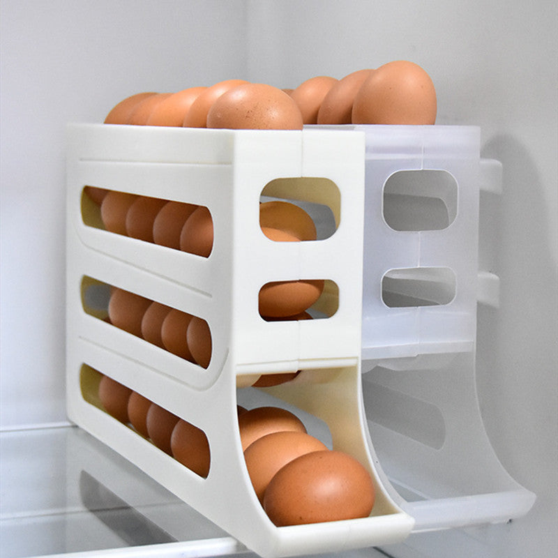 Refrigerator 4-Layer Automatic Egg Roller Sliding Egg