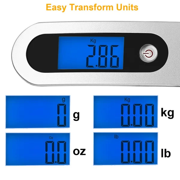 Portable Digital Luggage Scale 50kg 10g LCD Hanging For Household