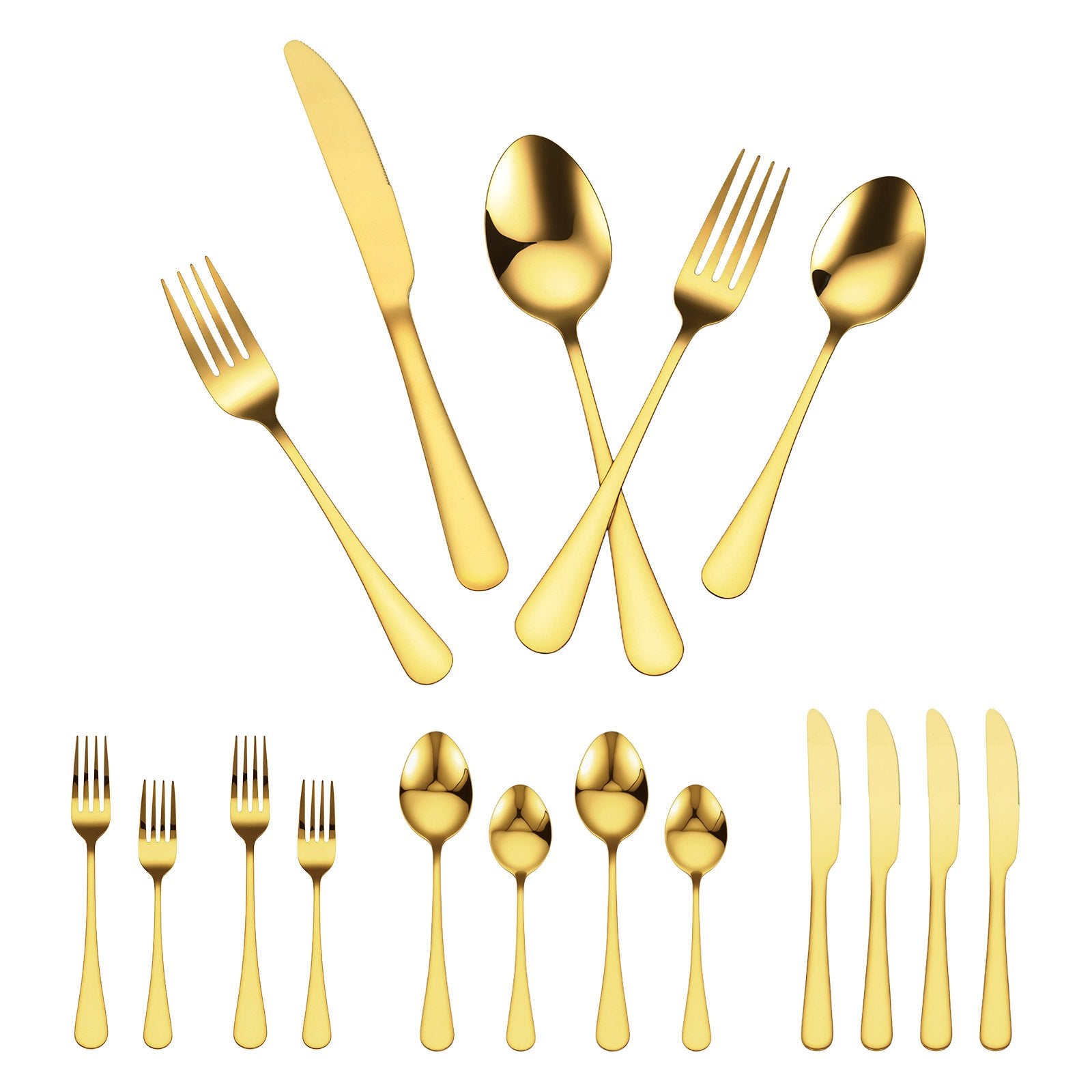 Silverware Set Stainless Steel Cutlery Flatware Utensil Kitchen 100-Piece