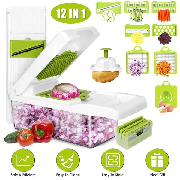 Vegetable Chopper With Container 12 In 1