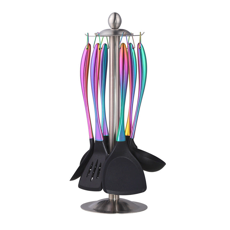 stainless steel kitchenware 7-piece set with stand